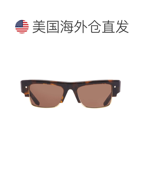 自营Valentino Brown Rectangular Unisex Sunglasses VLS-164 C