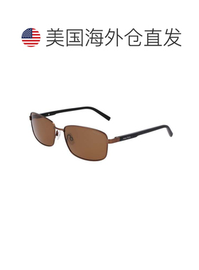 自营Nautica 男士徽标长方形太阳镜 - 深棕色 clssc ltr ow 美国