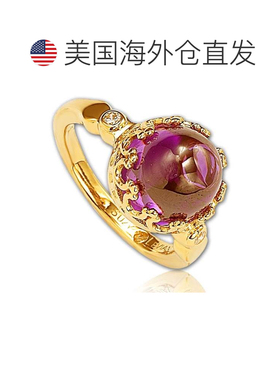 自营Suzy Levian 镀金纯银紫色立方氧化锆鸡尾酒戒指 - 紫色 美国