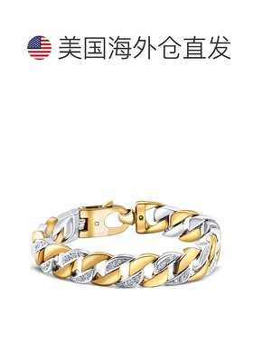 自营 pompeii3男士14k金（101克）或白金（163克）13mm钻石手镯8.