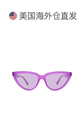 自营Calvin Klein Purple Cat Eye Ladies Sunglasses CKJ23658S