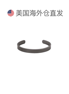 自营adorniaMen's Tarnish Resistant Black Stainless Steel Cuf