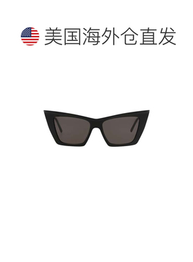 自营saint laurent猫眼框醋酸板材太阳镜-黑色黑色黑色 美国奥莱