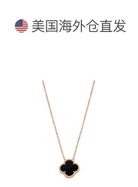 自营adornia黑花项链 玫瑰金 - 黑色 情人礼物 美国奥莱直发