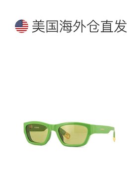 自营Jacquemus Sunglasses Rectangle Full Rim, Shiny Green Fra