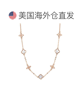 自营adornia14k Rose Gold Plated Mixed Mother of Pearl and CZ