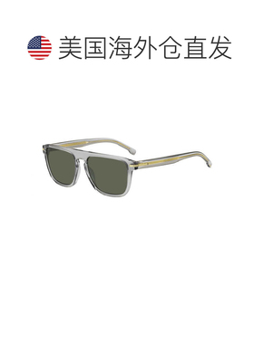 自营hugo bossBOSS 1599/S 0KB7 QT透明灰色/深绿色-透明灰色 美