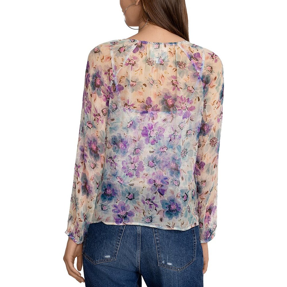 自营 Johnny Was Petite Glinda 丝绸农民衬衫 - 多色 美国奥莱直 - 图2