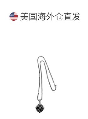 自营 adornia抗锈镀银指南针链项链 - 银质 美国奥莱直发