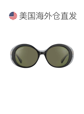 自营serengetiBacall Bold Rounded Black Frame Sunglasses - gr