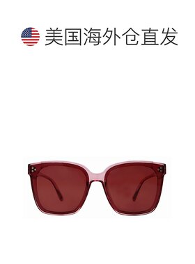 自营 Suzy Levian 女士浅粉色 Oversize Square Lens 银色口音太