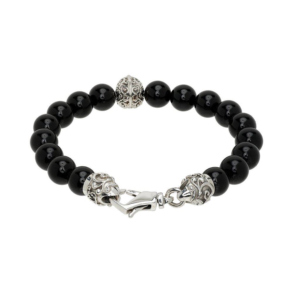 1h可退 香港直邮潮奢 Emanuele Bicocchi 男士 Skull Beads 手链 - 图0