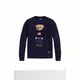 1 hour refundable, US direct mail Polo Ralph Lauren women's cotton and linen crew neck bear pattern sweater