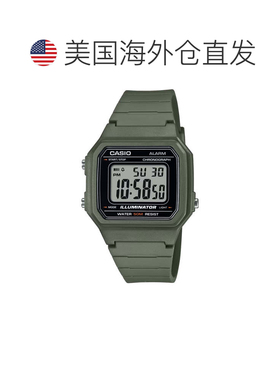 自营Casio Men's Classic Digital Watch with Green Strap - W-2