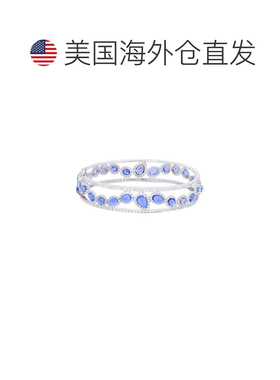 自营diana m.18 克拉白金蓝宝石和钻石手镯 - 白色 美国奥莱直发