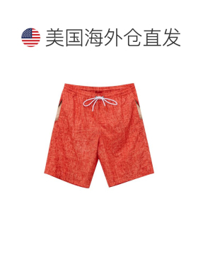 自营Isaia Polyester Swim Men's Shorts - red 美国奥莱直发