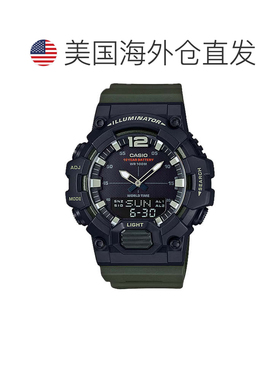 自营Casio Men's Heavy-Duty Analog-Digital Watch with Green D