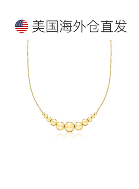 自营ross-simonsRoss Simons意大利18kt金镀银渐变珠链项链-18英
