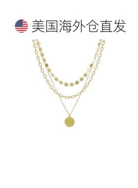 自营adornia14k Gold Plated 3-Layer Toggle and Confetti Neckl