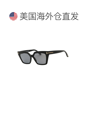 自营Tom Ford女士FT1030 53mm偏光太阳镜-黑色 美国奥莱直发