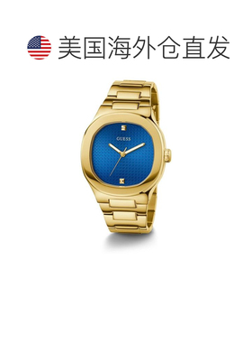 自营Guess Stainless Steel Dress Men's Watch - gold 美国奥莱