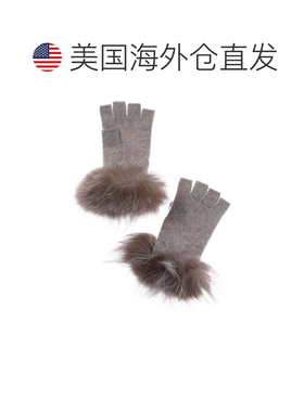 自营sofiacashmereSofifacashmere无指羊绒手套-灰色 美国奥莱直