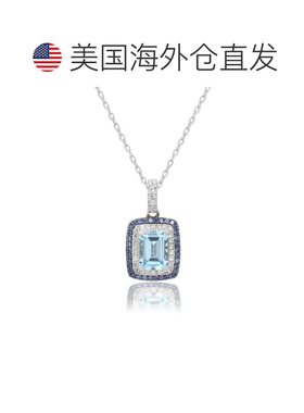 自营Suzy Levian Sterling Silver Emerald Cut Purple Amethyst