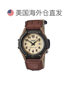 自营Casio Men's Field Watch with Brown Nylon Band - FT-500WC