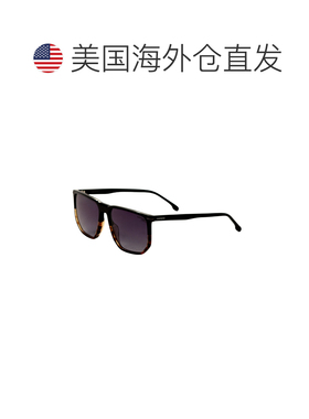 自营Carrera男式58毫米黑色太阳镜-黑色哈瓦那 美国奥莱直发
