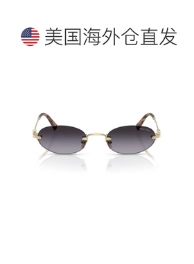 自营miu miu0MU A54S Logo Sunglasses - grey 美国奥莱直发