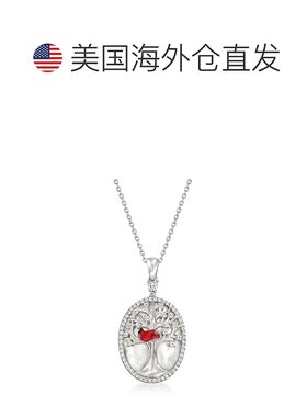 自营 Ross-Simons 珍珠母生命之树红衣主教吊坠项链 - 18 英寸 美