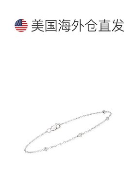 自营 RS Pure by Ross-Simons 925 纯银包边镶钻石手链 8 英寸 美