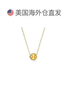 自营Kendra Scott Softball Short Pendant Necklace - Gold Char