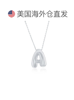 自营simonaSterling Silver, Bubble 'R' Initial Necklace - sil