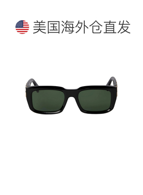 自营off-white米白色海斯方形太阳镜-黑绿色 美国奥莱直发