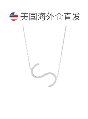 自营max + stone10k实心白色金色大侧面大写字母首字母，带可延伸