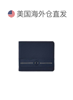 自营Fossil Men's Rowan Nylon Bifold - blue 美国奥莱直发