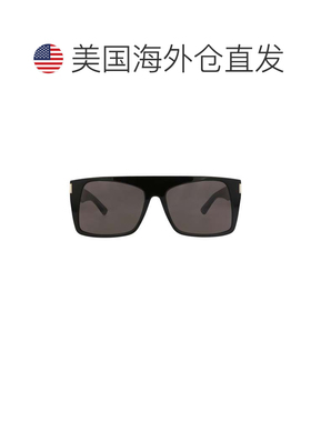 自营saint laurent方形复古醋酸板材太阳镜-灰色 美国奥莱直发