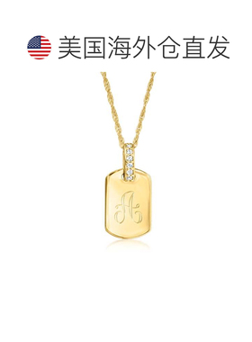 自营RS Pure by Ross-Simons 14kt Yellow Gold Personalized Dog