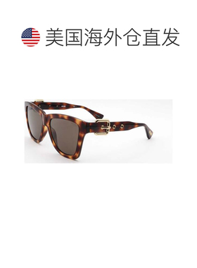自营Moschino女式54毫米棕色太阳镜-哈瓦那 美国奥莱直发