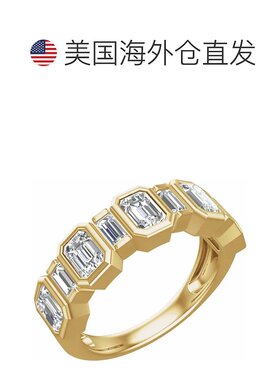 自营 pompeii32.00 克拉祖母绿切割结婚戒指 周年纪念戒指 14k 实