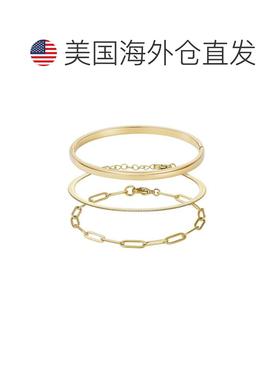 自营adorniaTarnish Resistant 18k Gold Plated Cuff, Paperclip
