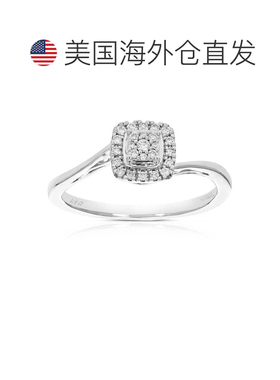 自营vir jewels1/8 克拉圆形切割实验室培育钻石结婚订婚戒指 .92