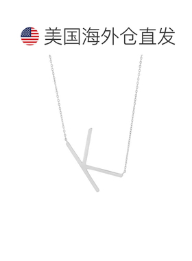 自营max + stone10k实心白色金色大侧面大写字母首字母，带可延伸