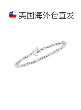 自营Ross-Simons 实验室培育钻石网球手链 925 纯银 - 7 英寸 美