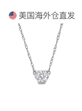 自营Mimi & Max 1/4ct TDW Diamond Solitaire Necklace 14k Whit