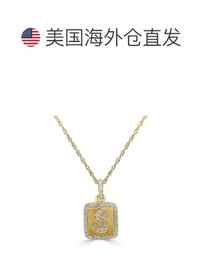 自营 sabrina14k 金和钻石首字母项链 - 黄色 a 美国奥莱直发