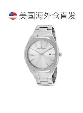 自营Christian Van Sant Men's Octavius Slim Silver Round 42mm