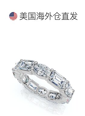 自营 pompeii36 1/2 克拉椭圆形和祖母绿钻石永恒戒指 14k 金或铂