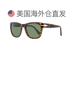 自营Persol 中性大号方形太阳镜 PO3313S 24/31 玳瑁棕色 55 毫米